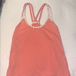 Cute Peach Floral Top